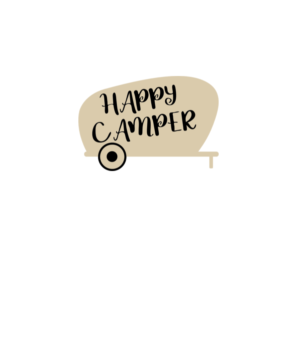 Happy camper text model turcoaz pe tricou