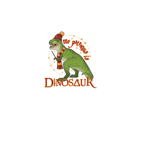 My patronus is dinosaur model negru pe tricou