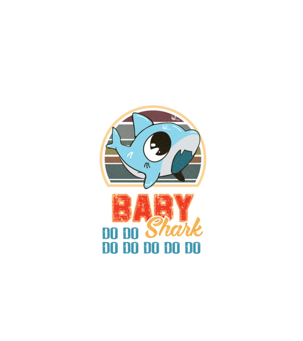 BabyBOY shark model negru pe tricou