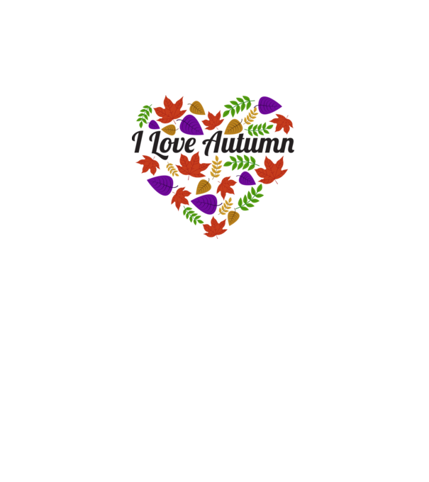 I love autumn model alb pe tricou