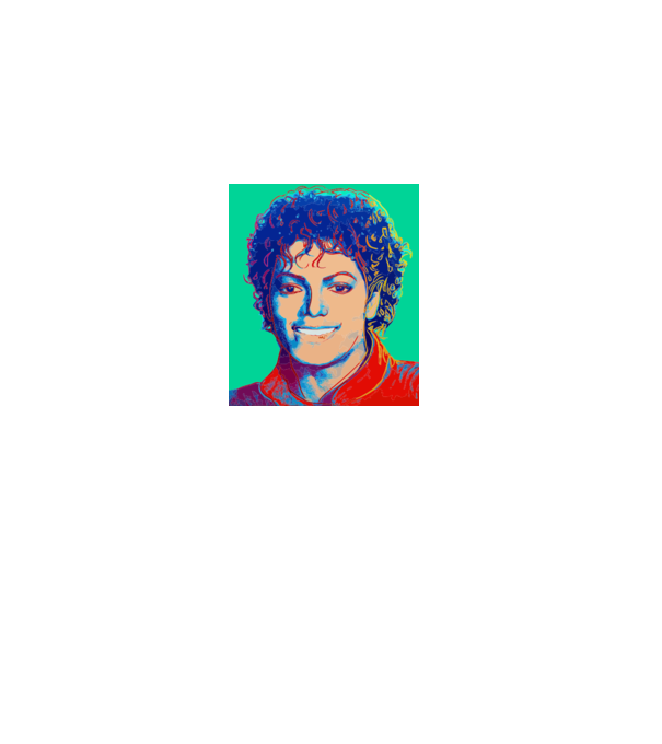 Micheal Jackson Art model alb pe tricou