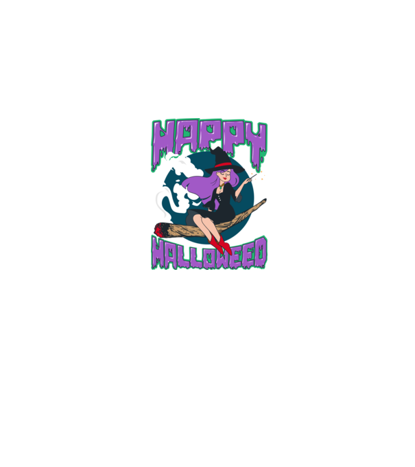 Happy Halloweed model albastru jeanși pe tricou