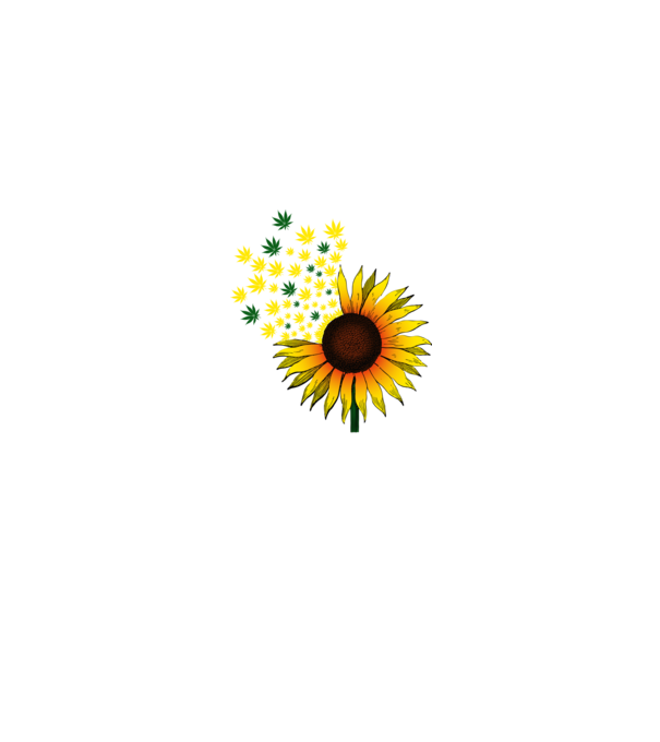 Sunflower Weed model alb pe tricou