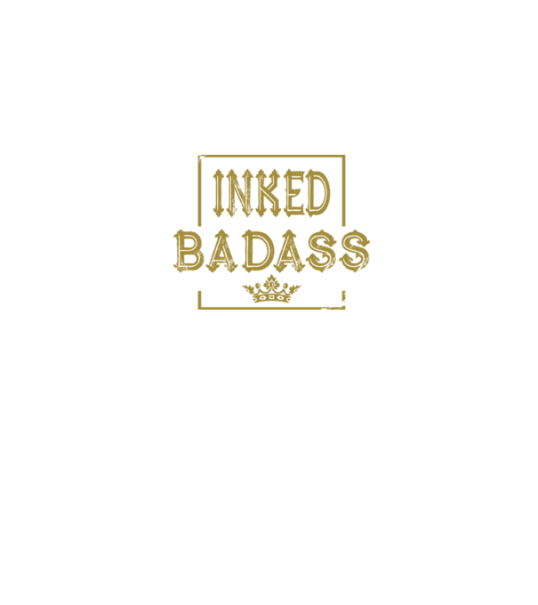 Inked Badass model negru pe tricou