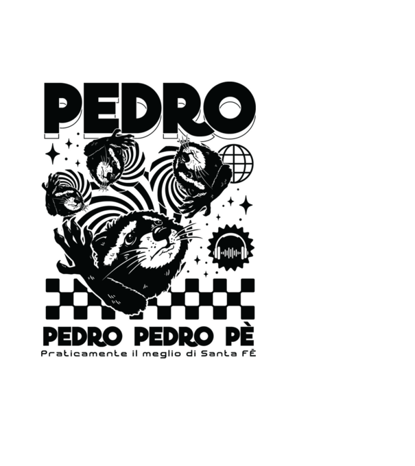 Pedro techno model negru pe tricou