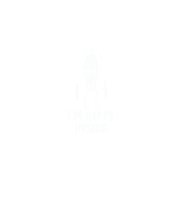 WEDNESDAY Happy inside model negru pe tricou