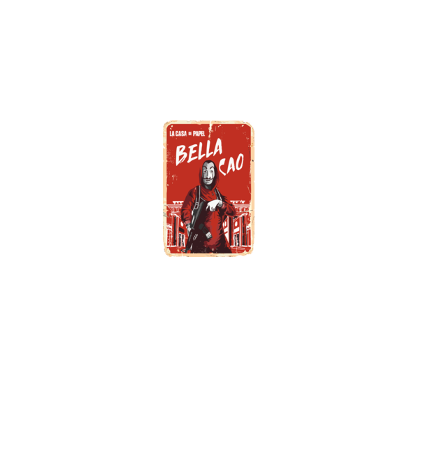 bella ciao poster retro model negru pe tricou