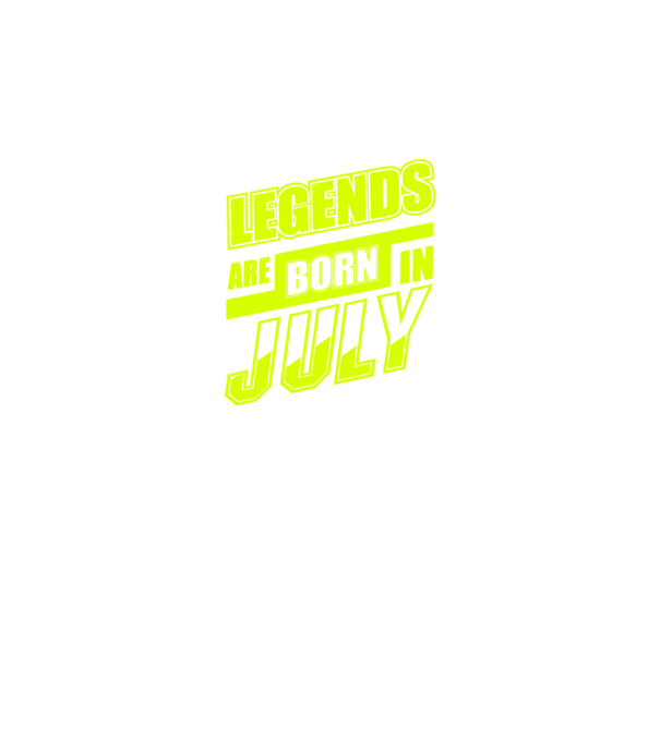 Legends are born in July model negru pe tricou