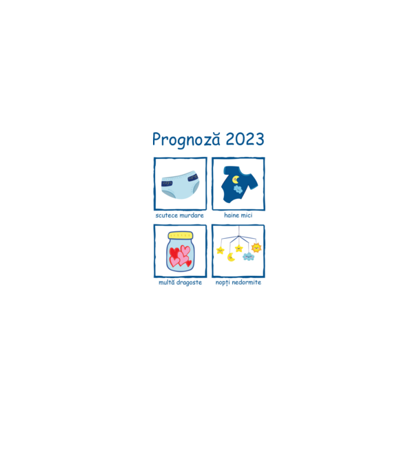 Prognoză 2023 model alb pe tricou
