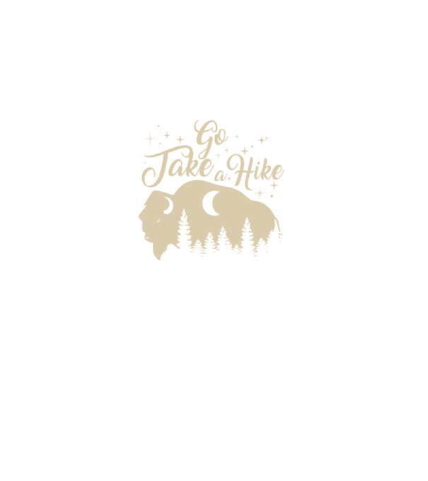 Go take a hike buffalo model negru pe tricou
