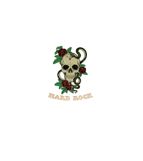 Hard Rock 1 model alb pe tricou