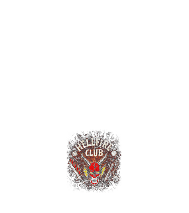 hellfire club stranger things model albastru închis pe tricou