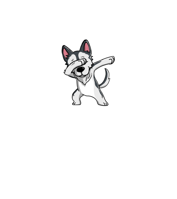 Husky DAB model gri pe tricou