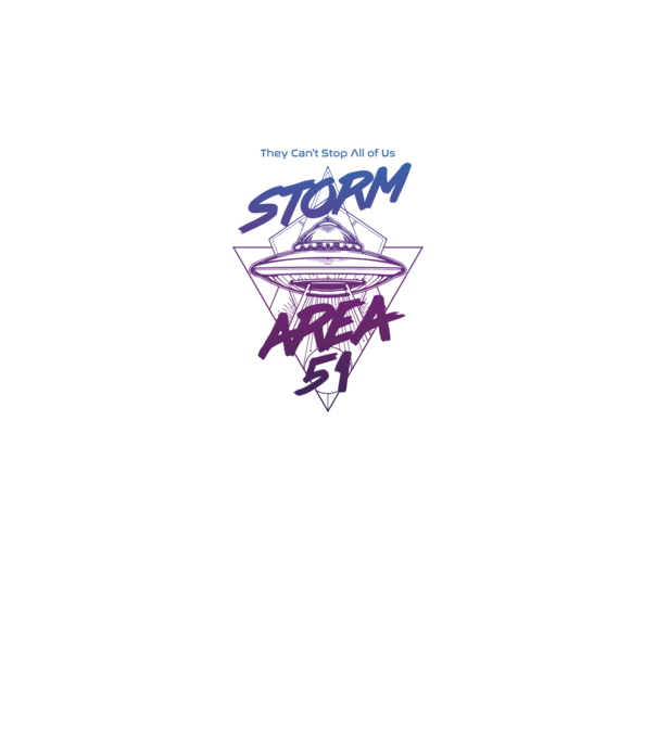 storm area 51 ufo purple model alb pe tricou