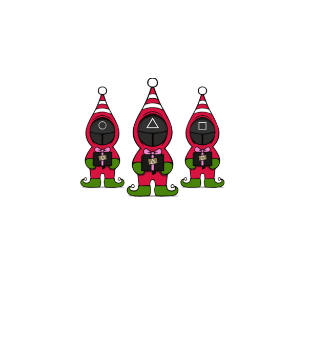 merry squid game model turcoaz pe tricou