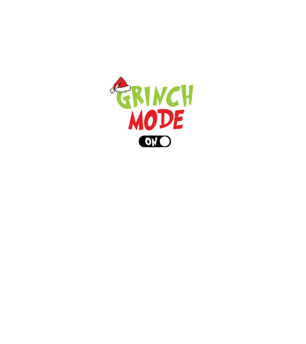 Grinch Mode model alb pe tricou