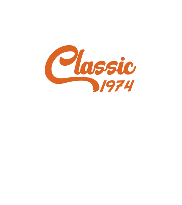 1974 Classic model alb pe tricou
