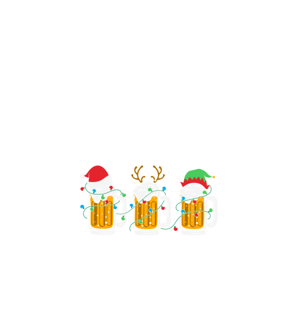 Christmas beer mugs model negru pe tricou