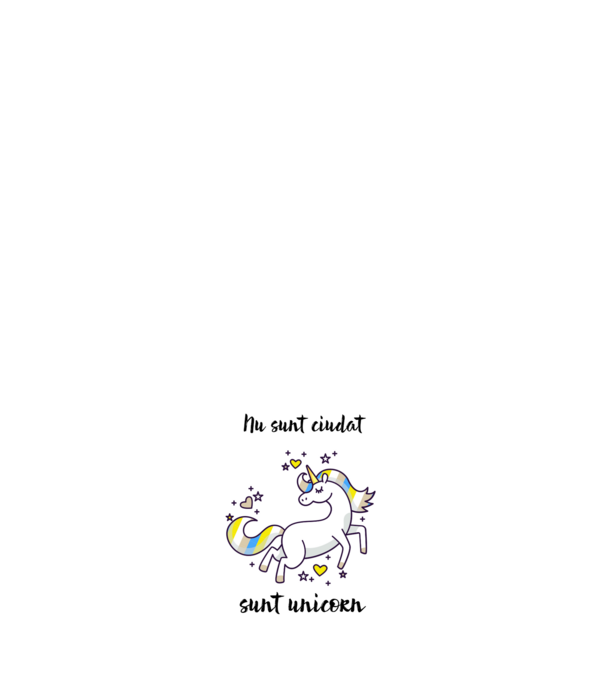Nu sunt ciudat - sunt unicorn model alb pe tricou