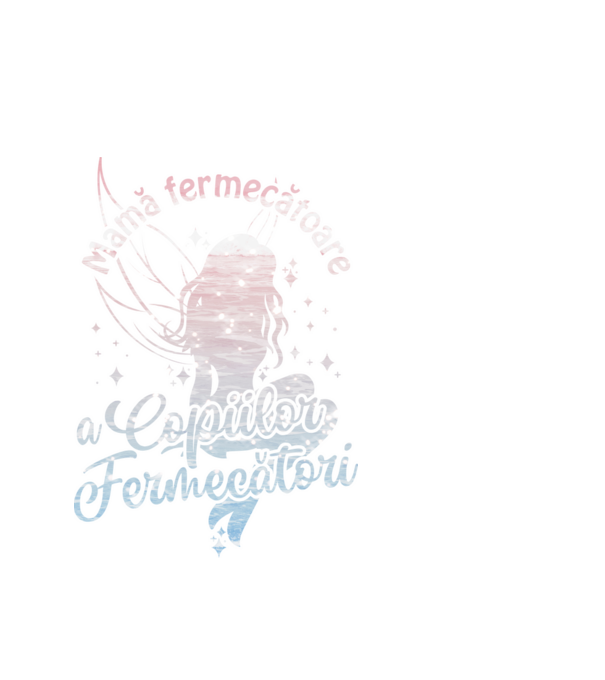 Mamă fermecătoare a copiilor fermecători model alb pe tricou