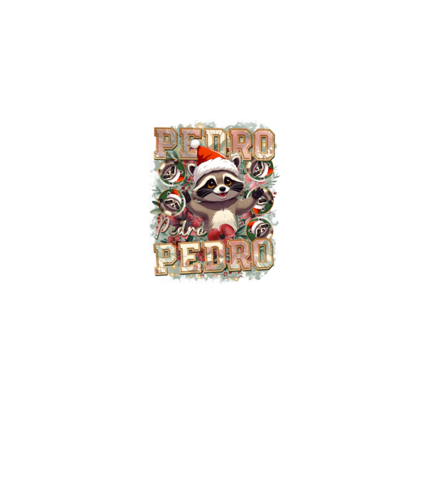Pedro pedro flower xmas model alb pe tricou