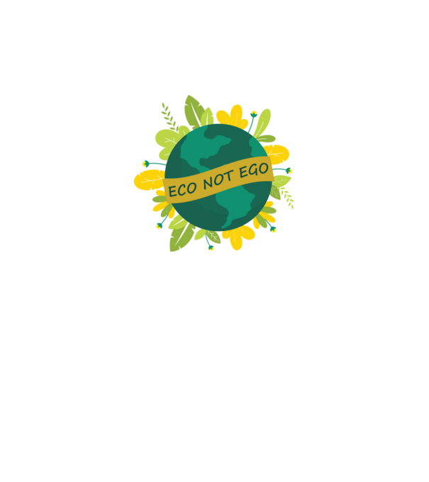 ECO NOT EGO model negru pe tricou