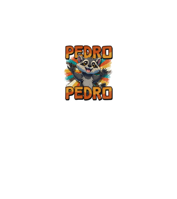 Retro Pedro model negru pe tricou