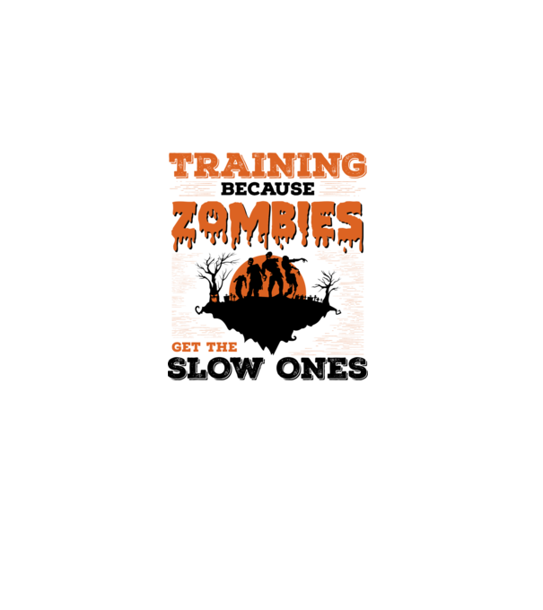 Zombies get the slow ones model alb pe tricou