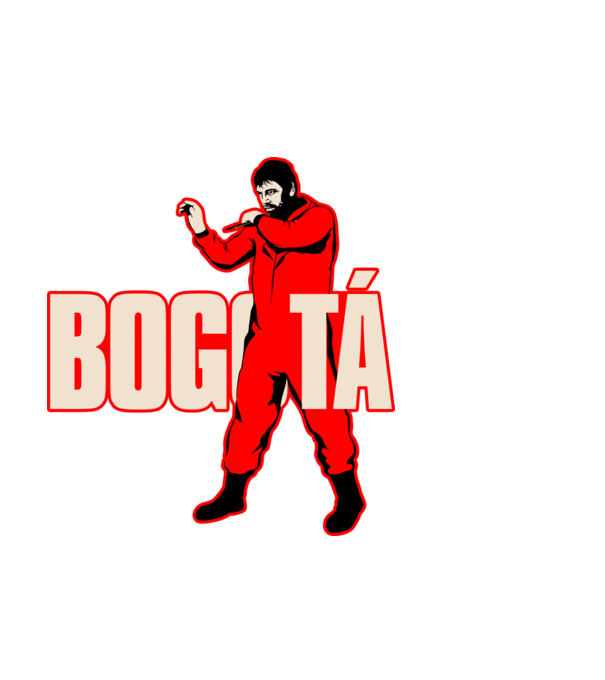 bogota la casa de papel model negru pe tricou