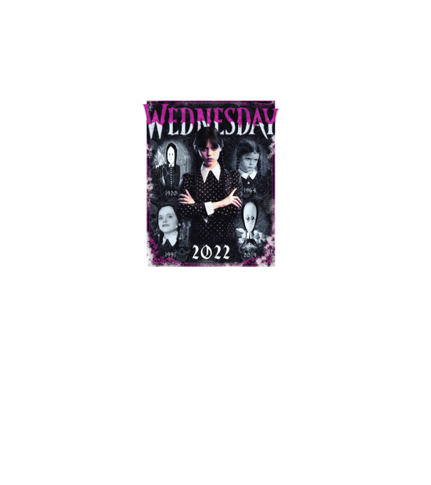 WEDNESDAY ADDAMS multi all time model negru pe tricou