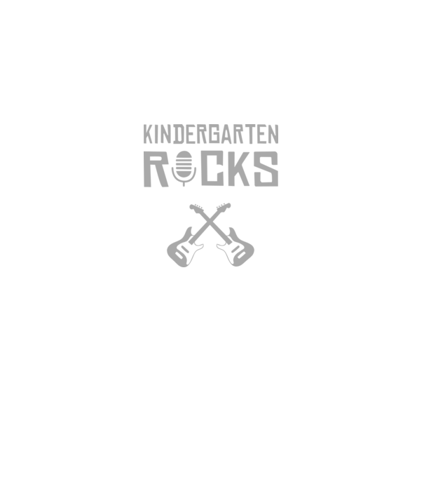 Kindergarten rocks model negru pe tricou