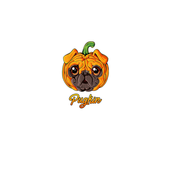 Pugkin model negru pe tricou