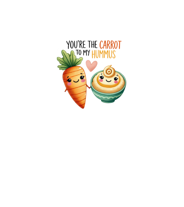 Carrot to my Hummus model alb pe tricou