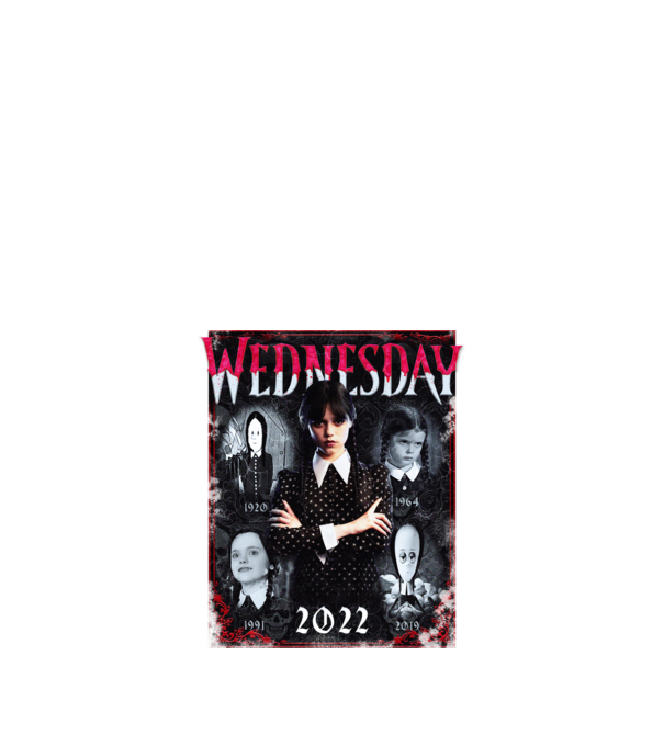 WEDNESDAY multi all time model negru pe tricou