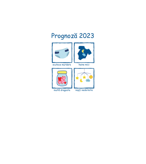 Prognoză 2023 model alb pe tricou