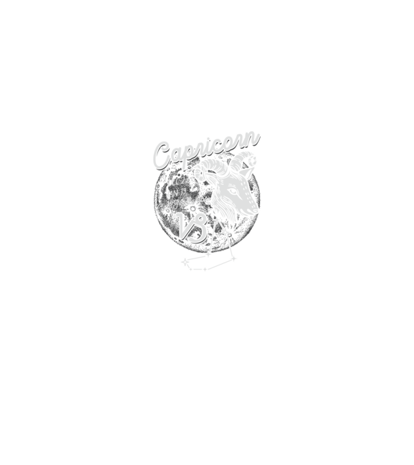 Zodiac bărbat CAPRICORN retro model negru pe tricou