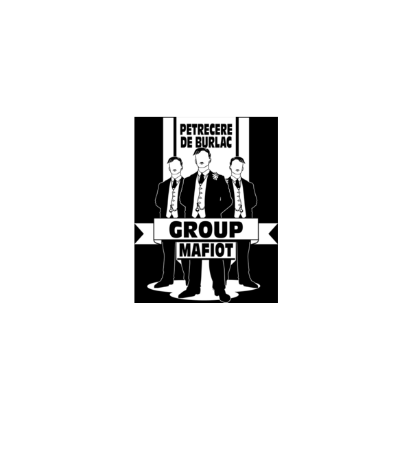 Group Mafiot model negru pe tricou