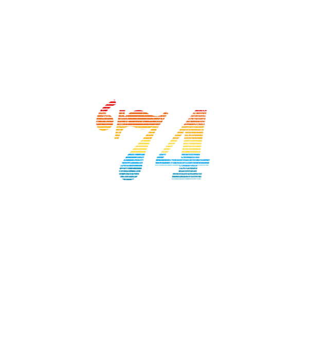 Retro Birthday 1974 model alb pe tricou