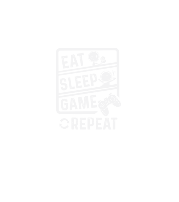 Eat sleep game repeat model negru pe tricou