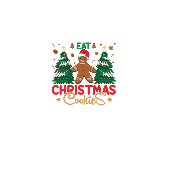 Life is short - eat christmas cookies model negru pe tricou