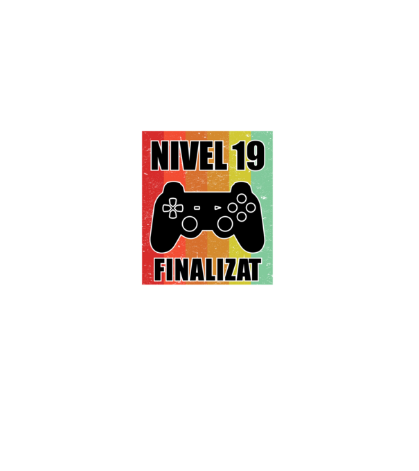 Nivel 19 finalizat model negru pe tricou