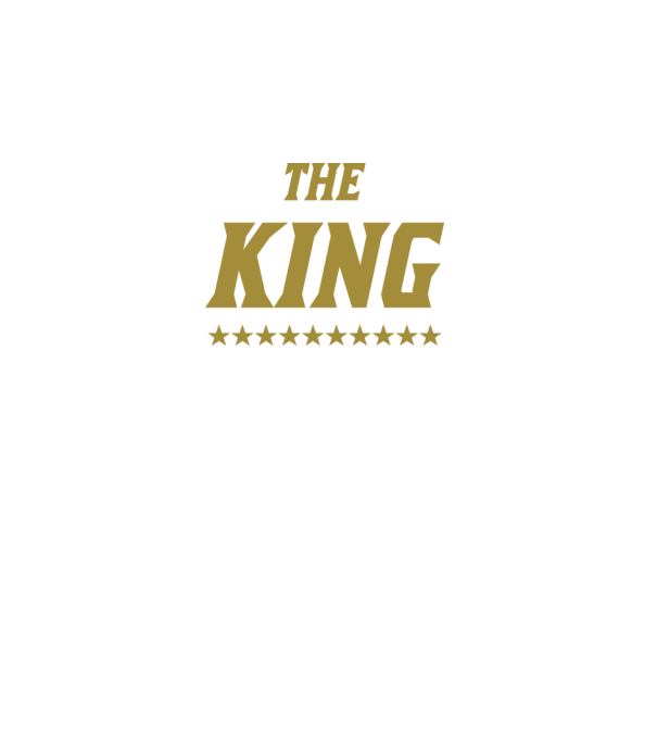 The King model gri închis pe tricou