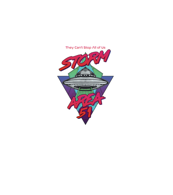 storm area 51 ufo model alb pe tricou