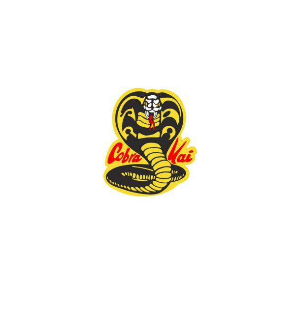 cobra kai logo model albastru jeanși pe tricou