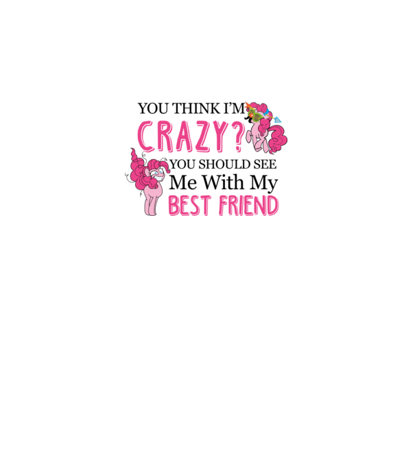 Crazy Friend Unicorn model alb pe tricou