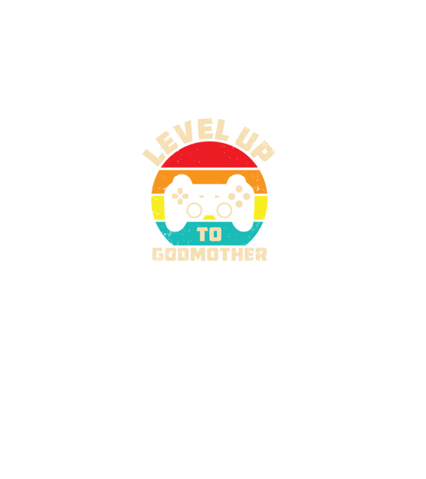 Level Up Godmother model negru pe tricou