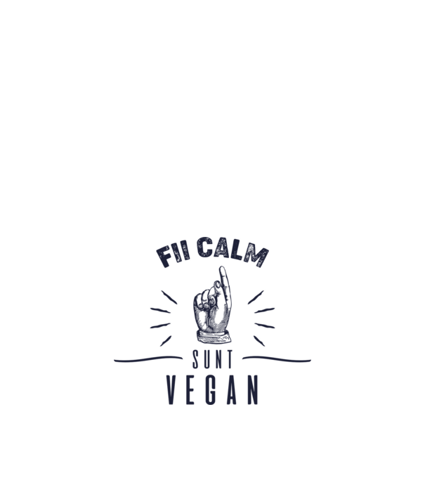 fii calm, sunt VEGAN model alb pe tricou