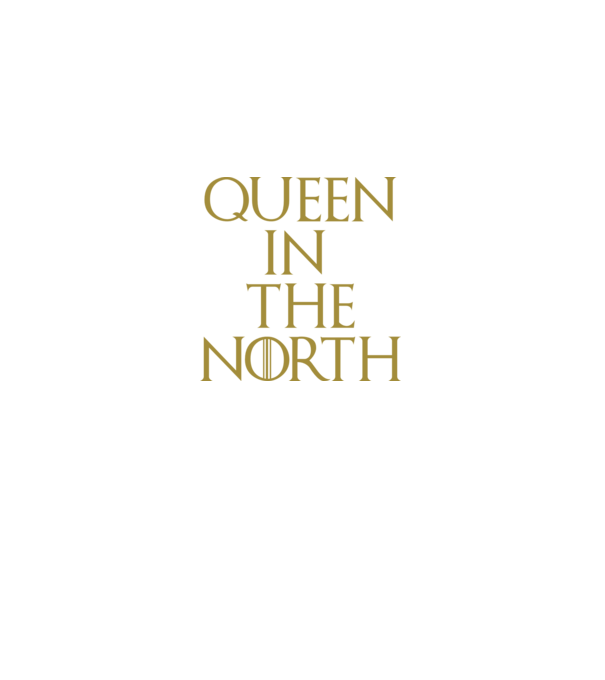 Queen in the North model negru pe tricou
