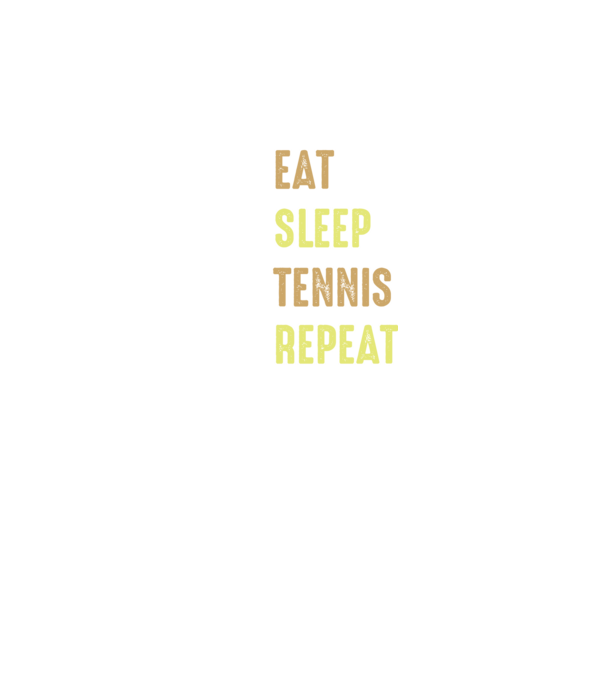 eat sleep tennis repeat model negru pe tricou