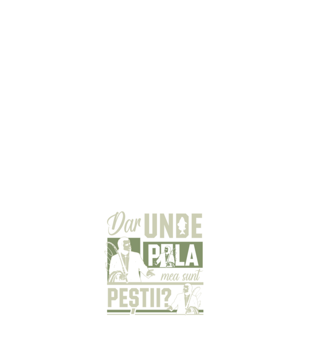 Dar unde p la mea sunt peștii model albastru închis pe tricou